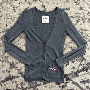 Vintage Hollister Grey Cardigan Long Sleeve